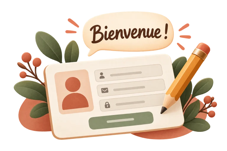 Illustration de la page d'inscription